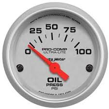 Ultra-Lite Oil Pressure Gauge- 100 psi Electric