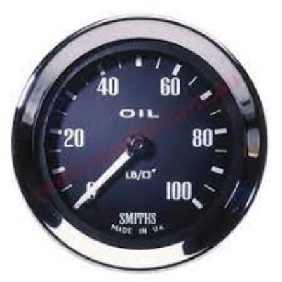 Classic Black Oil Pressure Gauge- 100 psi Mechanical