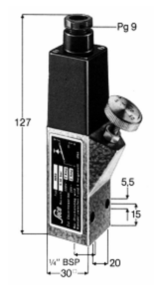 Pressure Switches 250V External Adjustment Contacts Model 0159