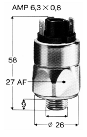 Suco Pressure Switches Zinc Plated Model 0170 or 0171