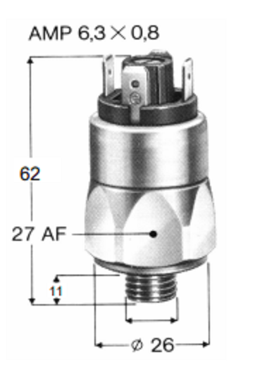 Pressure Switches Zinc Plated Model 0183