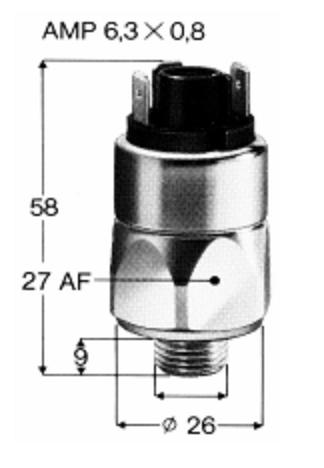 Pressure Switches 24V Gold Contacts Model 0190 or 0191