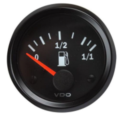 Cockpit Vision Fuel Gauge: 3-180 ohms