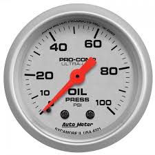Ultra-Lite Oil Pressure gauge- 100 psi Mechanical