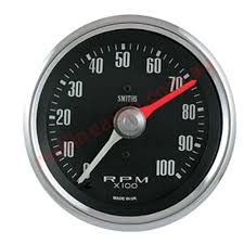 Classic Black Tachometer Gauge - 10,000rpm