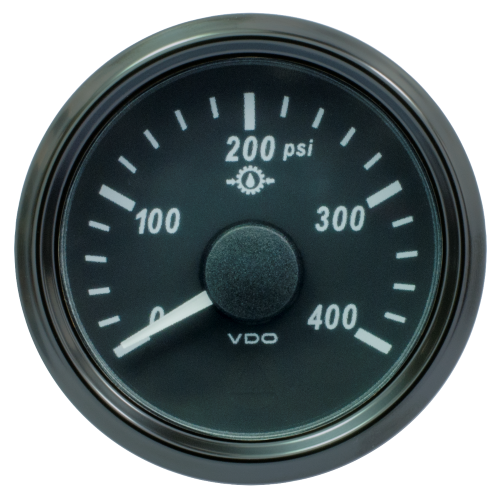 SingleViu Gear Oil Pressure Gauge- 400 psi